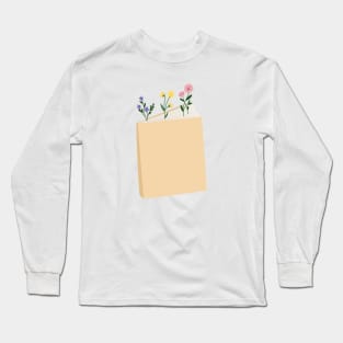 Flowers in book Long Sleeve T-Shirt